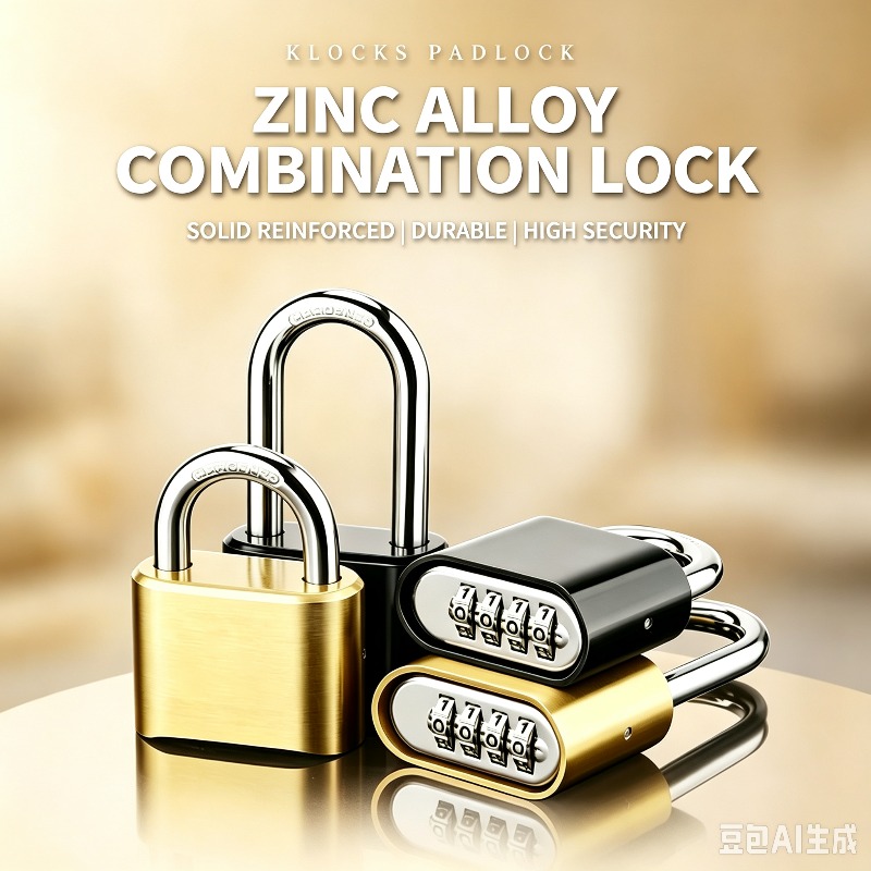 U Lock Heavy Duty - 4 Haneli Şifreli Kilit, Su Geçirmez,