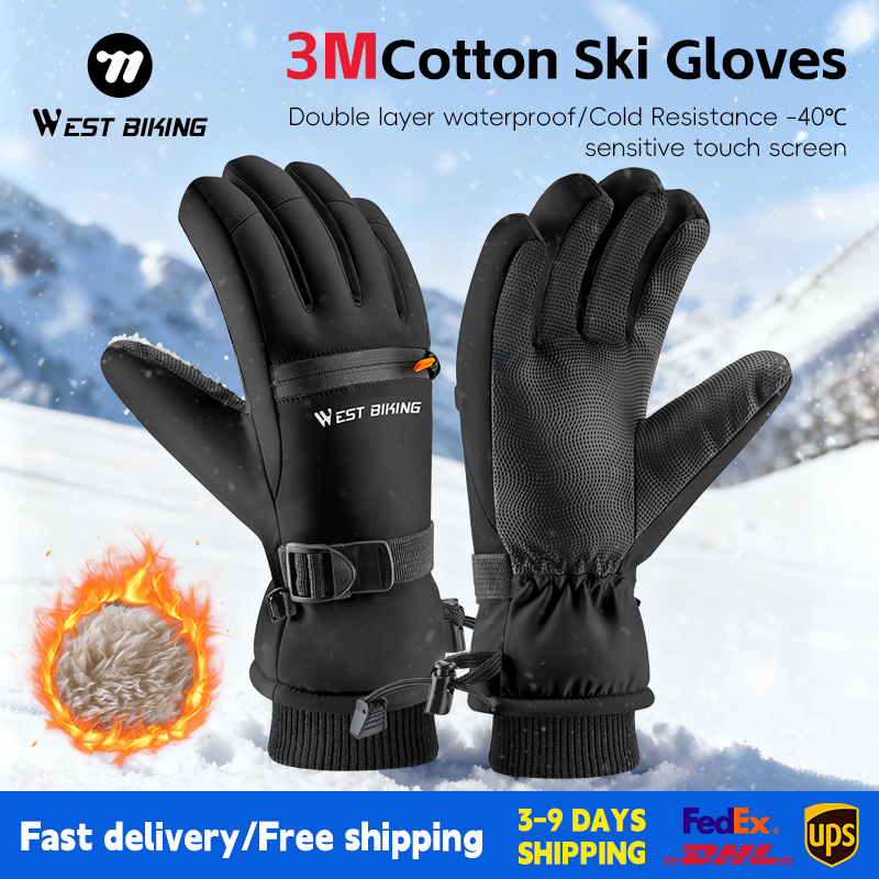 Winter Cycling Commute Gear - WEST BIKING 3M Pamuklu Kayak Eldivenleri