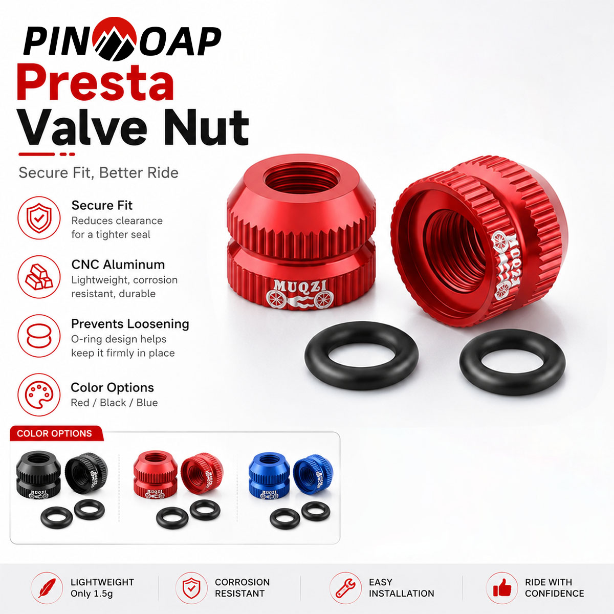 Commuter Bike Lock - PINMOAP 2 Adet Bisiklet Presta Valf