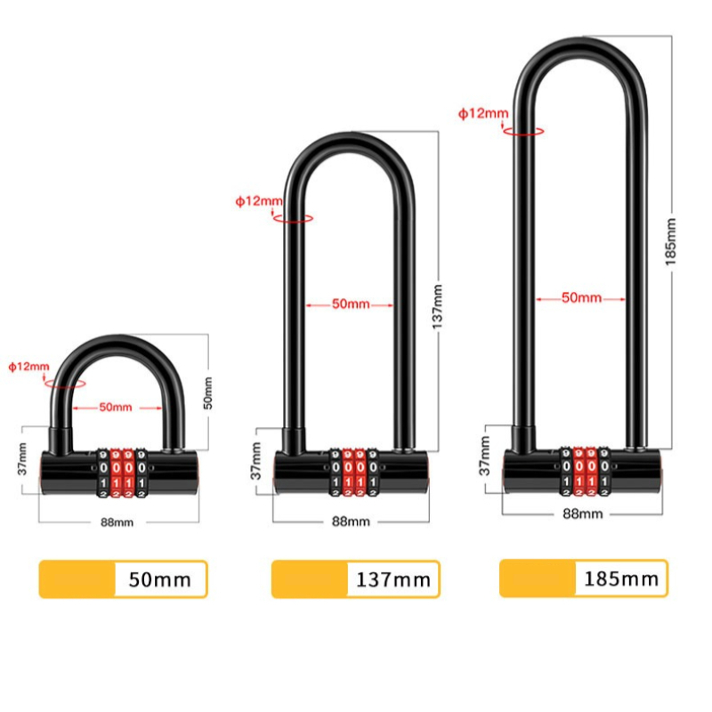 185mm/173mm/50mm Uzatılmış U Ş - U Lock Heavy Duty incelemesi ve fiyatı